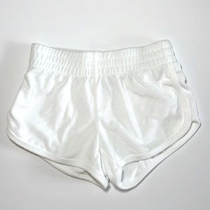 Tna Aritzia Terry Towel Girls White Towel Shorts XXS